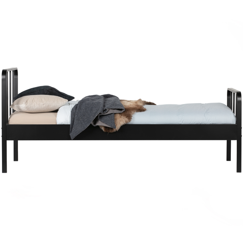 WOOOD bed Mees- Metaal - Zwart - 90x208x95 - vtwonen shop