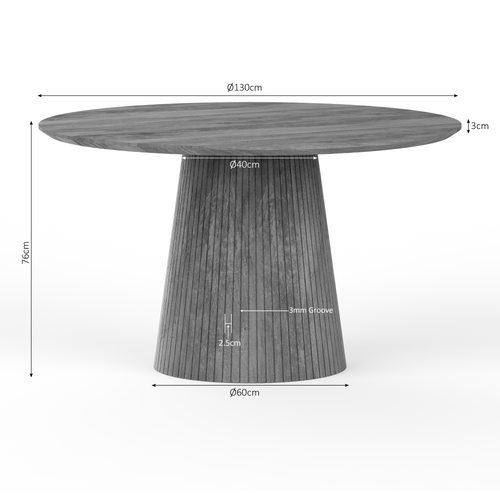 Starfurn  eettafel Lana - bruin - 130x130x76cm