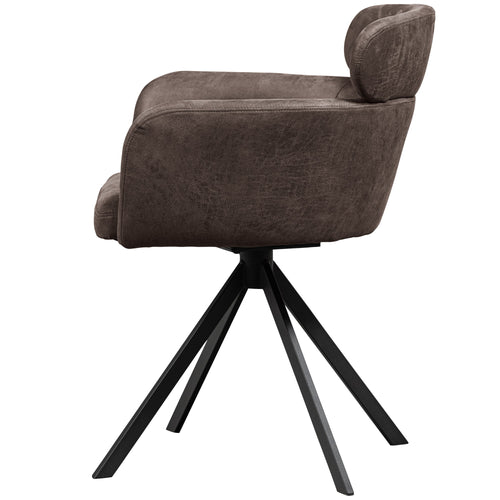 WOOOD eetkamerstoelen Fenne - Leerlook - Zwart- Set van 6 - vtwonen shop