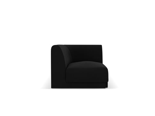 Micadoni Hoekmodule Miley flueel zwart - 90x90x70cm