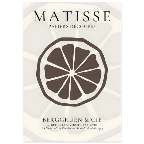 Artfulprints  Matisse – Slice of an orange   poster 50x70 cm