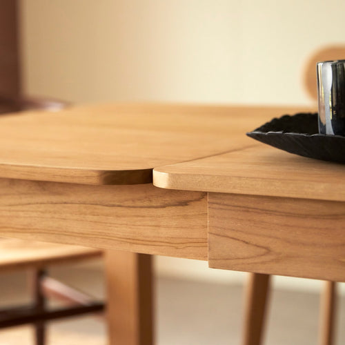Tikamoon Uitschuifbare massief teakhouten tafel voor 8-10 personen. - Naturel