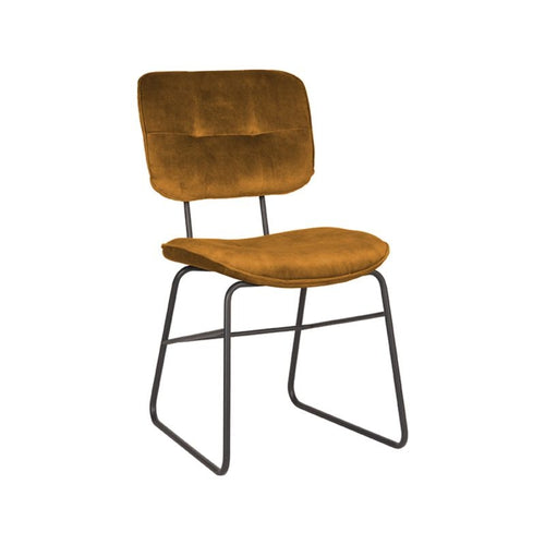 LABEL51 Eetkamerstoel Dez - Geel Velvet - Set van 2 - vtwonen shop