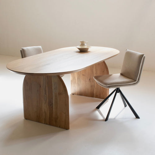 Giga Meubel Eettafel Daan - Ovaal - Acaciahout - 200cm - vtwonen shop