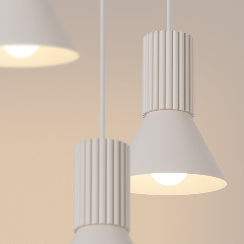 Sollux Lighting Hanglamp ESTRIA 3P beige - 30x30x120cm