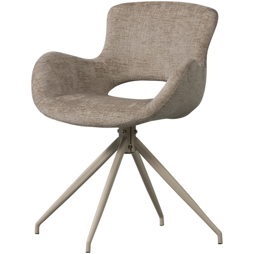 WOOOD eetkamerstoel Eliva - Structure Zand - Paars - Set van 2 - vtwonen shop