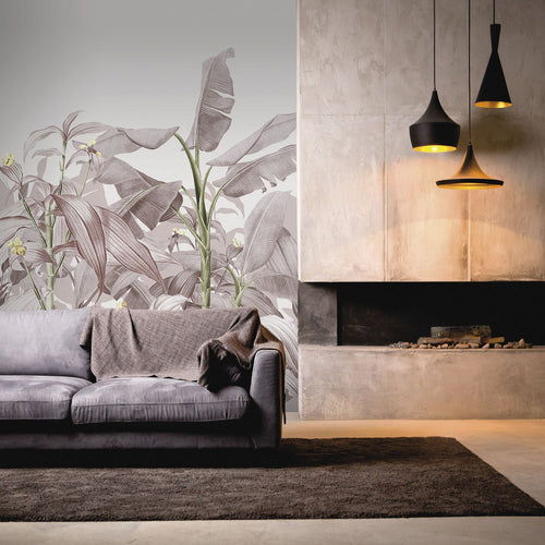 Sanders & Sanders fotobehang palmbladeren paars - 424 x 280 cm - 640919
