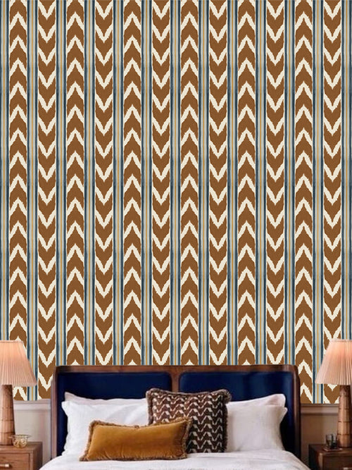 Catchii Behang Edgy Ikat bruin