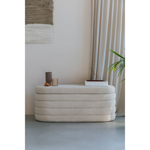 Housecraft Living Zuma bankje Bouclé Wit/ Beige - vtwonen shop