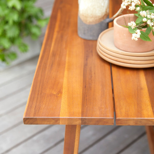 Tikamoon Alba - Tuintafel in massief acacia voor 6 personen. - Bruin