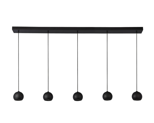 Searchlight hanglamp Eindhoven - 5 lichts - 160  x 200   cm - zwart