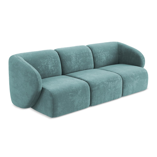 LaMiaSofa 3-zits bank Cervo - chenille stof - jeans - 244x94x75