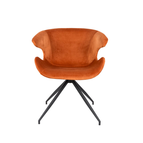 Zuiver Mia Eetkamerstoelen met armleuning Oranje - Set van 2 - vtwonen shop