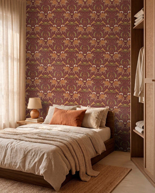 Sanders & Sanders behang olifanten terracotta - 53 cm x 10 m - 640497