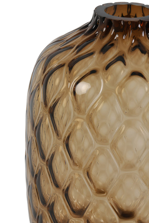 Light & Living vaas CARINO - Ø29x42cm - bruin