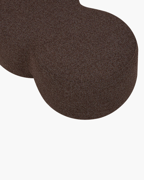 noo.ma Umbo Pouf - Chocolate Brown Bouclé, 89x51x38 cm
