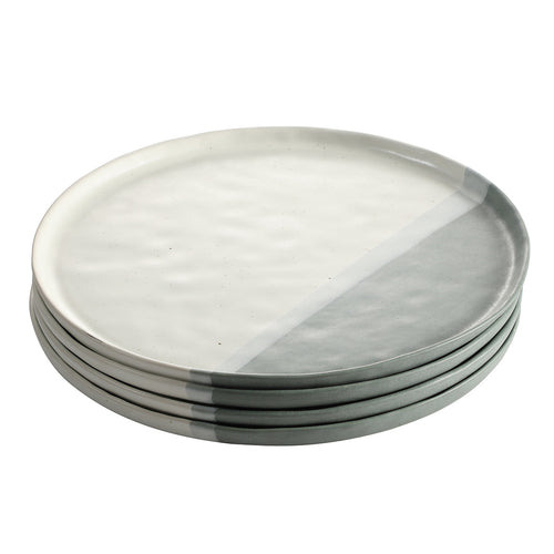 Sia Deco - Set van 4 Matty dinerborden - Groen  - Zandsteen - H1 - vtwonen shop