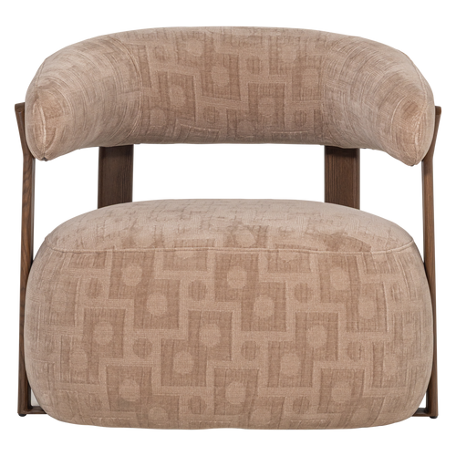 WOOOD fauteuil Foon - Structuurstof - Zand - 78x82x73