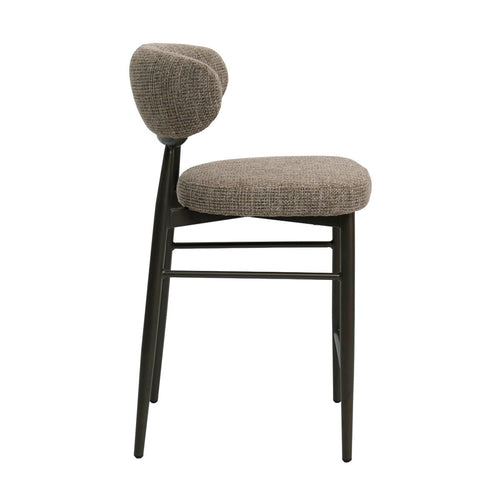 DÉJA Living Barstoel Milan - Taupe/Brons - Zithoogte 65cm - Set van 2