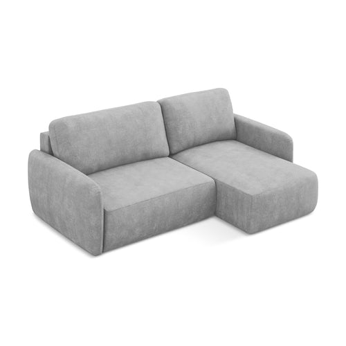 LaMiaSofa hoekbank rechts Corle - chenille stof - lichtgrijs - 207x148x86