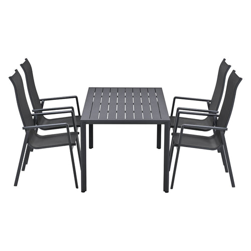 Garden Impressions Tuinset Siena 5-delig - Kasper tuintafel 160x84 cm