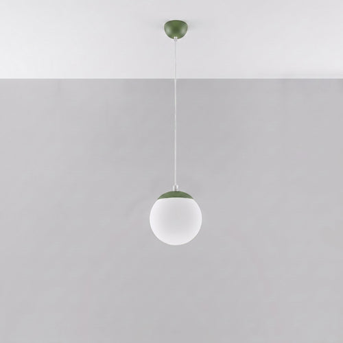 Sollux Lighting Hanglamp UGO 20 olijfgroen - 20x20x110cm