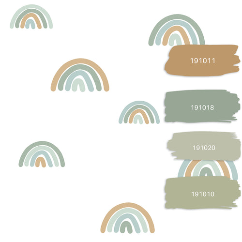 ESTAhome behang regenboogjes vergrijsd mintgroen en vergrijsd blauw - 53 cm x 10.05 m - 139254 - vtwonen shop