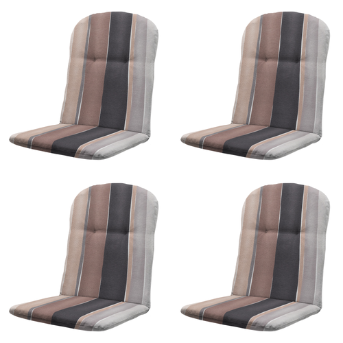 Madison kuipstoelkussen hoge rug Nox - mulitkleur - 96x45x3,5cm - set van 4