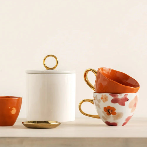 Urban Nature Culture Good Morning kopje Cappuccino/Tea - Burnt Orange - 11x8cm