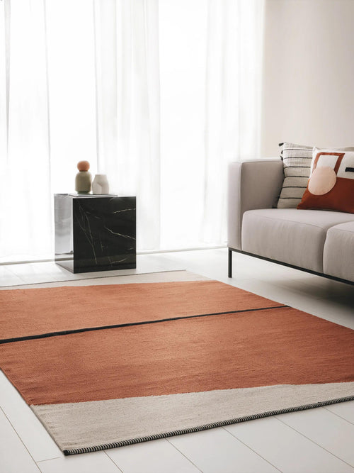 benuta katoenen vloerkleed Lenny - terracotta - 200x300 cm