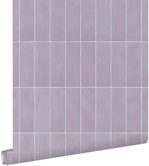 ESTAhome behang tegelmotief lila paars - 50 x 900 cm - 131537