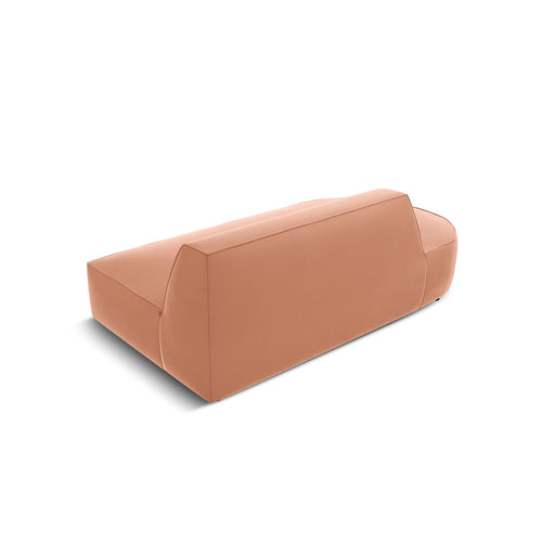 Cosmopolitan Design - Linker modulaire bank Siena 2-zits, flueel roze - 93x181x69cm