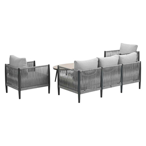 Garden Impressions loungeset Tavira grey sand - 4-delig