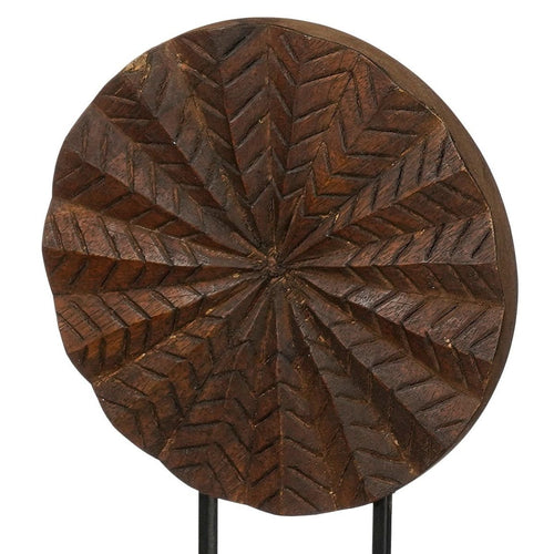 Mica Decorations Patula Decoratie Object - Decoratief Interieur Accent - FSC 100% Gecertificeerd - Vrijstaand Design - Bruin - L19 x B9 x H30 cm