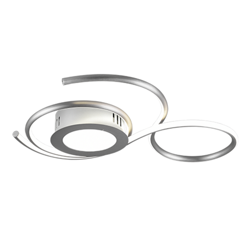 Trio Leuchten plafondlamp Jive - 2 lichts - 50  x 7   cm - mat chroom - vtwonen shop