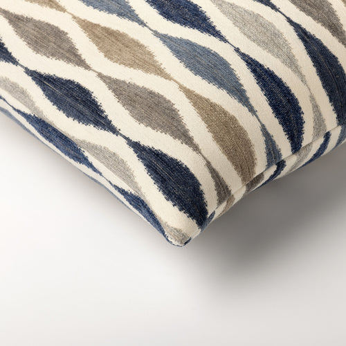 TULA - kussenhoes 45x45 cm - golvend patroon - Dark Denim - blauw