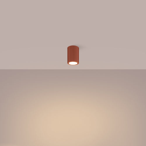 Sollux Lighting Plafondlamp KARBON 10 rood oker - 6,5x6,5x10cm