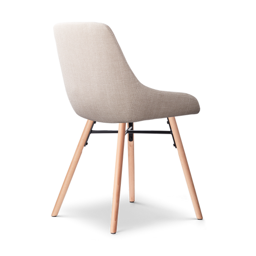 Nolon Nena-Isa Eetkamerstoelen Set van 2 - Beige - Houten Poten - vtwonen shop