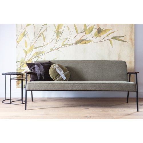 Woood Exclusive Elizabeth Bank 2-Zits - Combinatiestof - Olijfgroen
