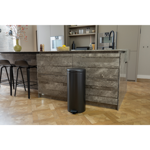 Brabantia NewIcon Pedaalemmer, 30 liter, kunststof binnenemmer - Confident Grey