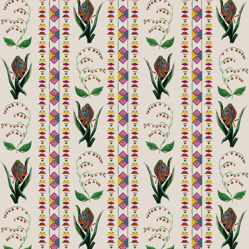 Catchii Behang Encanto Aztec Flowers Pastel beige