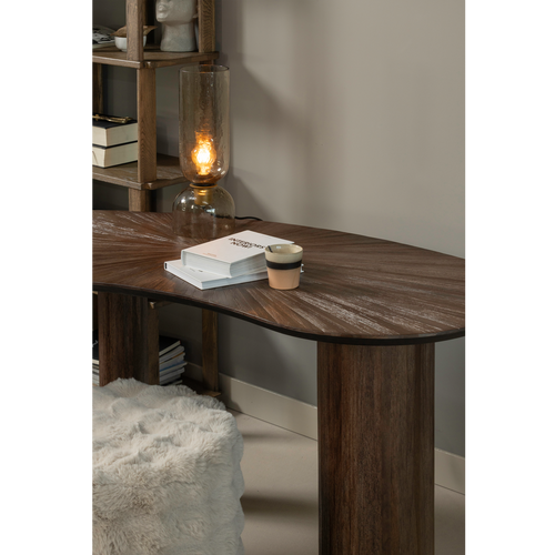 WOOOD organic sidetable/ bureau Sun - Recycled Teak - Bruin - 76x150x62 - vtwonen shop