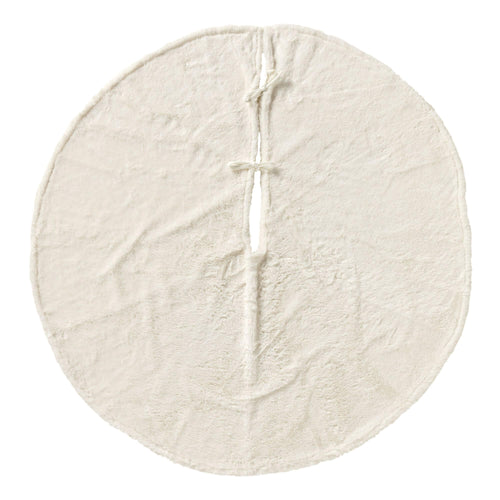 YUKI - kerstboomrok Ø115 cm - imitatiebont - Snow White - wit