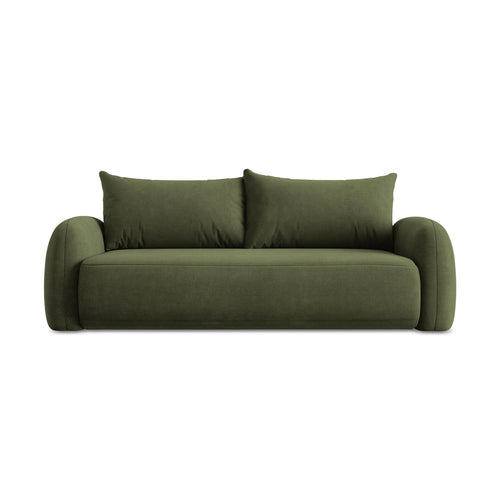 LaMiaSofa 3-zits slaapbank Amalfi - chenille stof - olijf - 250x112x90
