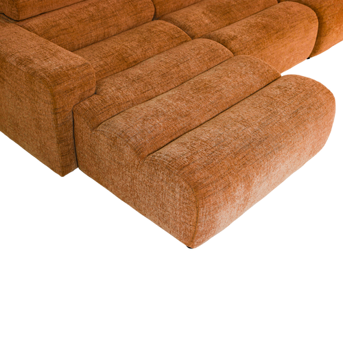 WOOOD chaise longue bank links Novi - Polyester - Oranje Melange - vtwonen shop
