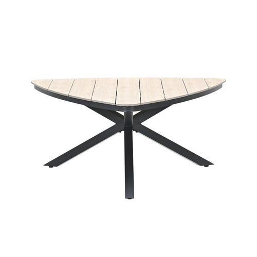 Edison tafel - triangelvorm - 170 cm-carbon black-light teak Vironwood - vtwonen shop