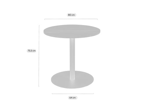 MaximaVida ronde eettafel Java roestbruin 80 cm - zware 49 kg uitvoering - vtwonen shop