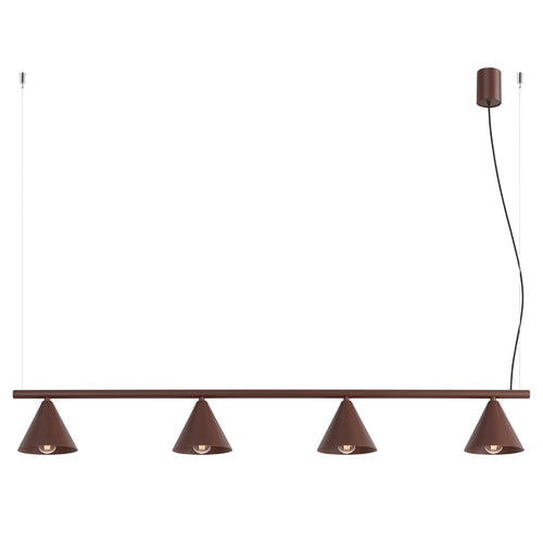 Sollux Lighting Kroonluchter NOX 4L bruin - 122x14x215cm