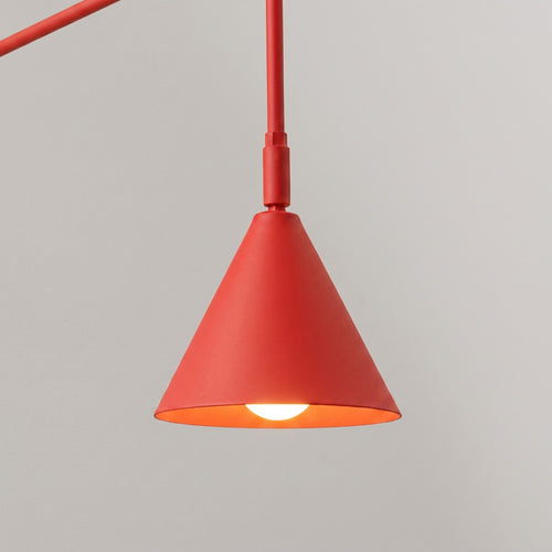 Sollux Lighting Wandlamp NOX rood - 14x61x30cm
