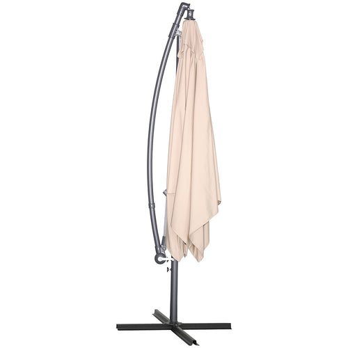 Garden Impressions zweefparasol Corfu taupe met voet - 250x250 cm